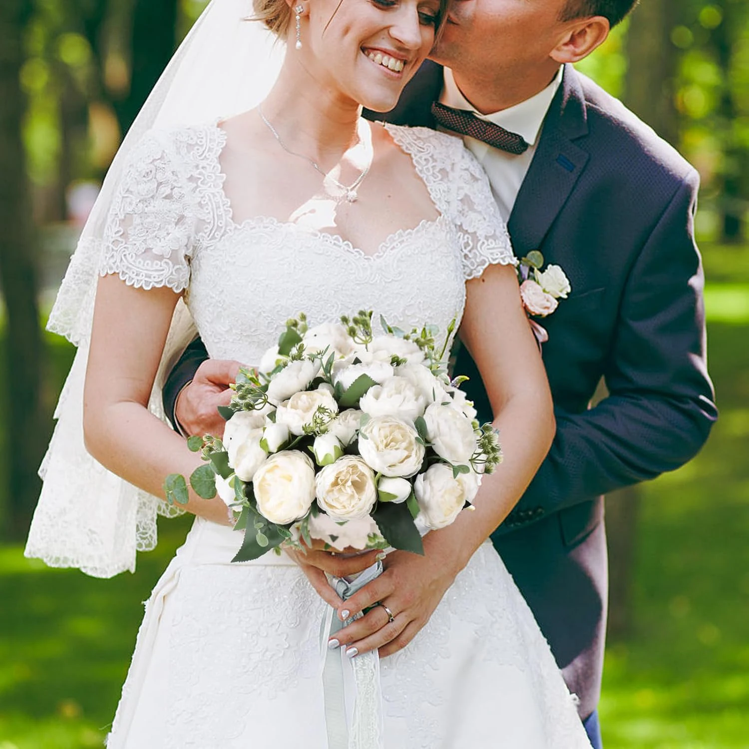 Bunga Buatan Buket Pengantin Peony Sutra Aksesori Dekorasi Ruangan Rumah Karangan Bunga Pernikahan Pesta Scrapbook Tanaman Palsu Diy Hadiah Prop