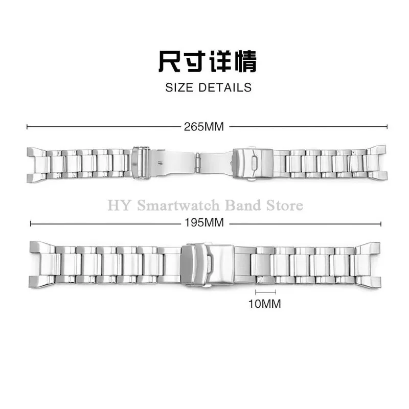 Stainless Steel Watch Band for Casio for GST-W300/400G/B100/S120/W110/S110/S310 Series Metal Wrist Band Replacement Men Bracelet