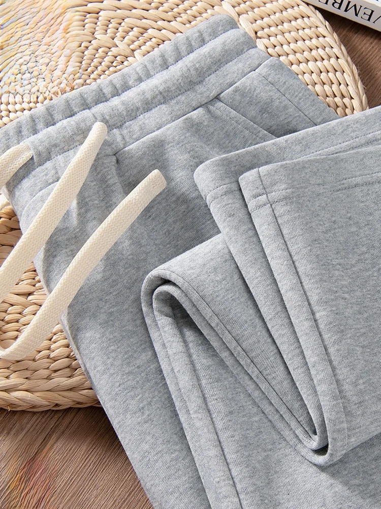 

Спортивные брюки для мужчин, прямые, повседневные, на весну, с высокой талией, из смесового хлопка, молодежные, для отдыха