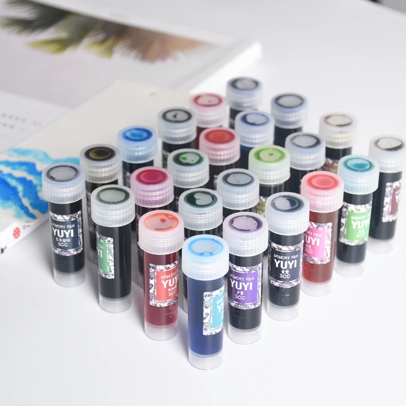 24 Kolory 5ml Atrament do Pióra Wiecznego Bez Węgla Kolorowy Gradientowy Atrament do Pisania na Papierze Bezpieczny Nietoksyczny Artykuły Szkolne Plastyczne Artykuły Papiernicze — zdjęcie produktu 6