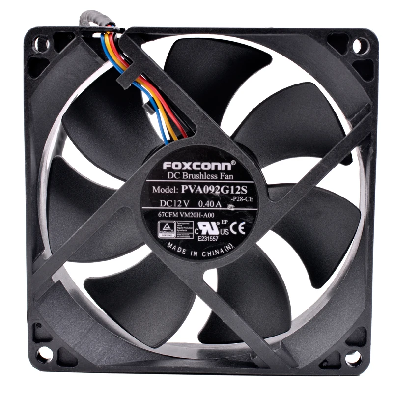 العلامة التجارية الجديدة الأصلي PVA092G12S 9 سنتيمتر 92x92x25 مللي متر DC12V 0.40A 4 خطوط pwm الكمبيوتر وحدة المعالجة المركزية المبرد مخصصة مروحة التبريد