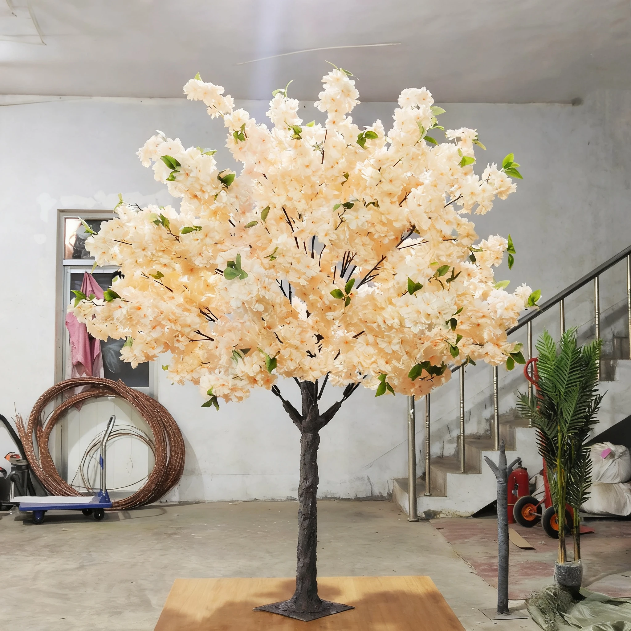 

Artificial cherry blossom tree indoor decoration large flower tree fake plant wedding hotel shopping mall wishing tree