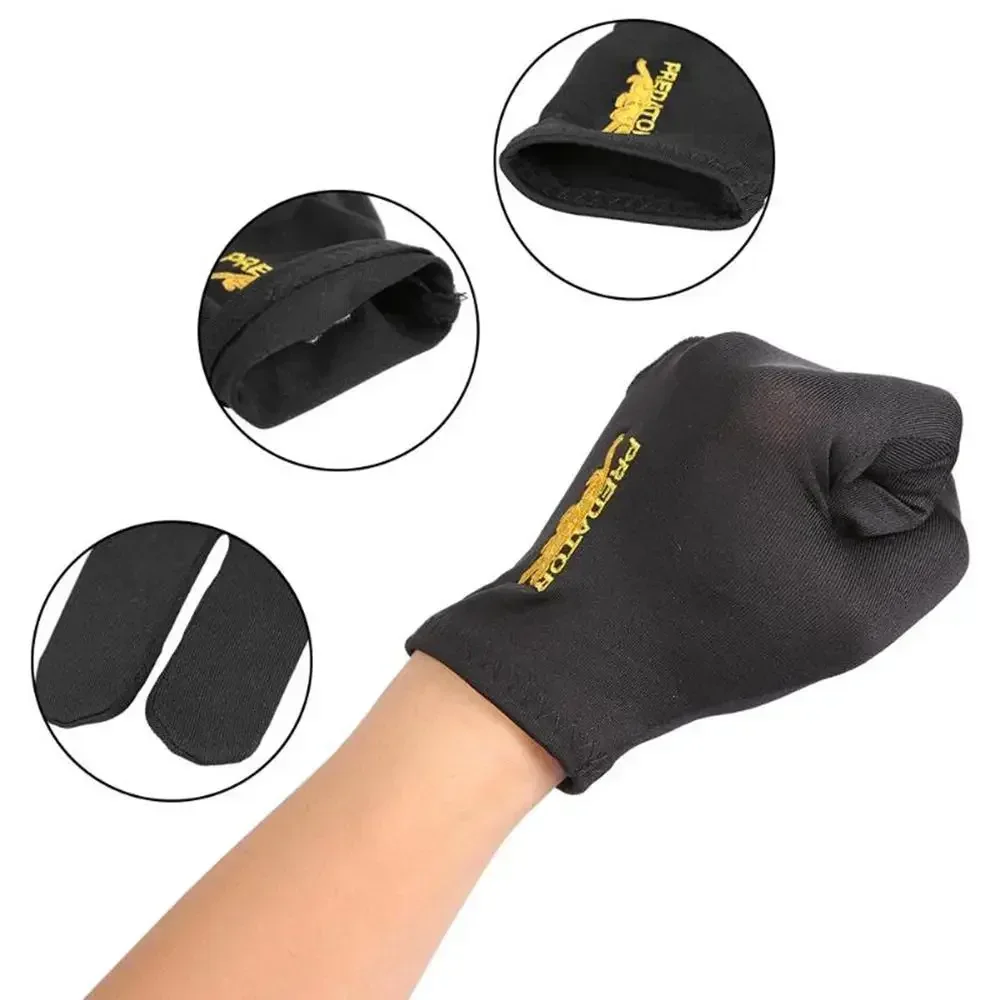 Guantes de billar para hombre y mujer, universales, transpirables, antideslizantes, elásticos, de tres dedos, para piscina, antideslizantes