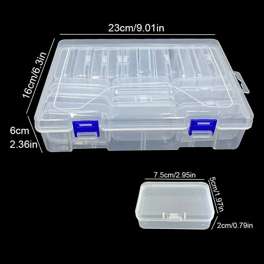 10/19/24/30 Grids DIY Beads Diamond Paint Crafts Transparent Plastic Storage Box, Art Embroidery Jewelry Accessories  Box