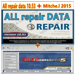 Newest all repair data 10.53 software + mitchel 2015 auto repair car data software All data car software with Wiring diagram