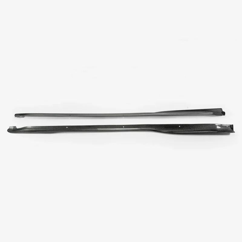 Car-styling Carbon Fiber Side Skirt Step Extension Glossy Finish Door Sill Panel Trim Fibre Tuning Part Fit For Nissan Z33 350Z