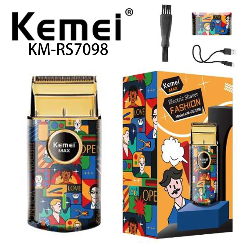 

Kemei Uno Cordless Single Foil Shaver StyleCraft Graffiti Professional Lithium ion Razor Super Close Cutting WITH NO IRRITATION