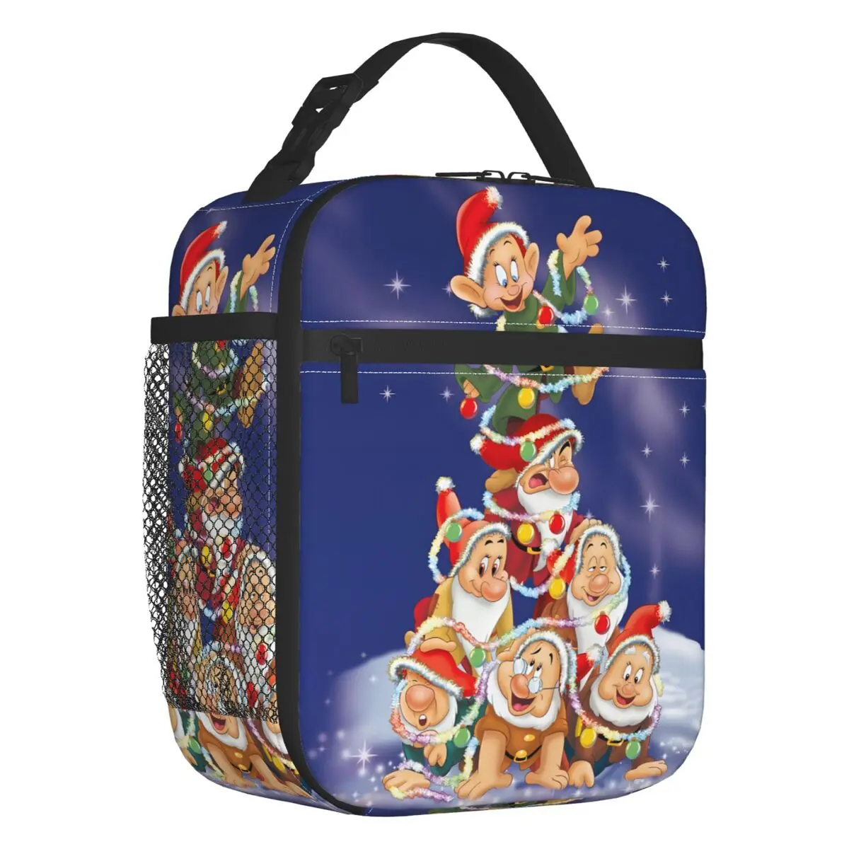 

Custom Snow White And The Seven Dwarfs Resuable Lunch Box Kawaii Princess Cooler Thermal Food Insulated Lunch Bag Office Work