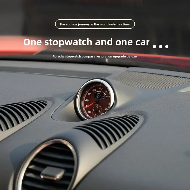 For Porsche 718 Stopwatch Compass Clock 718 Dashboard Stopwatch Modification