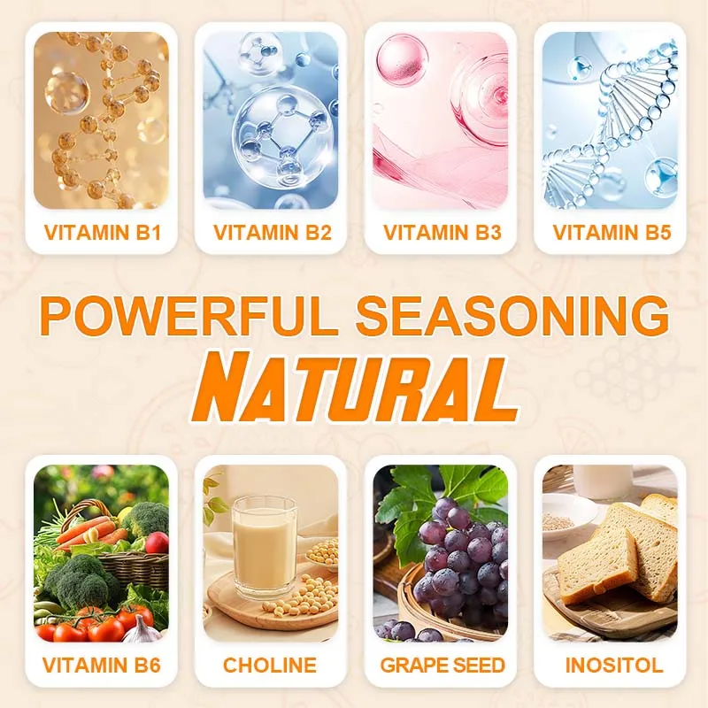 Complejo de vitamina B: apoya el sistema inmunológico, promueve la salud del cerebro y del sistema nervioso y ayuda a mantener el estado de ánimo saludable