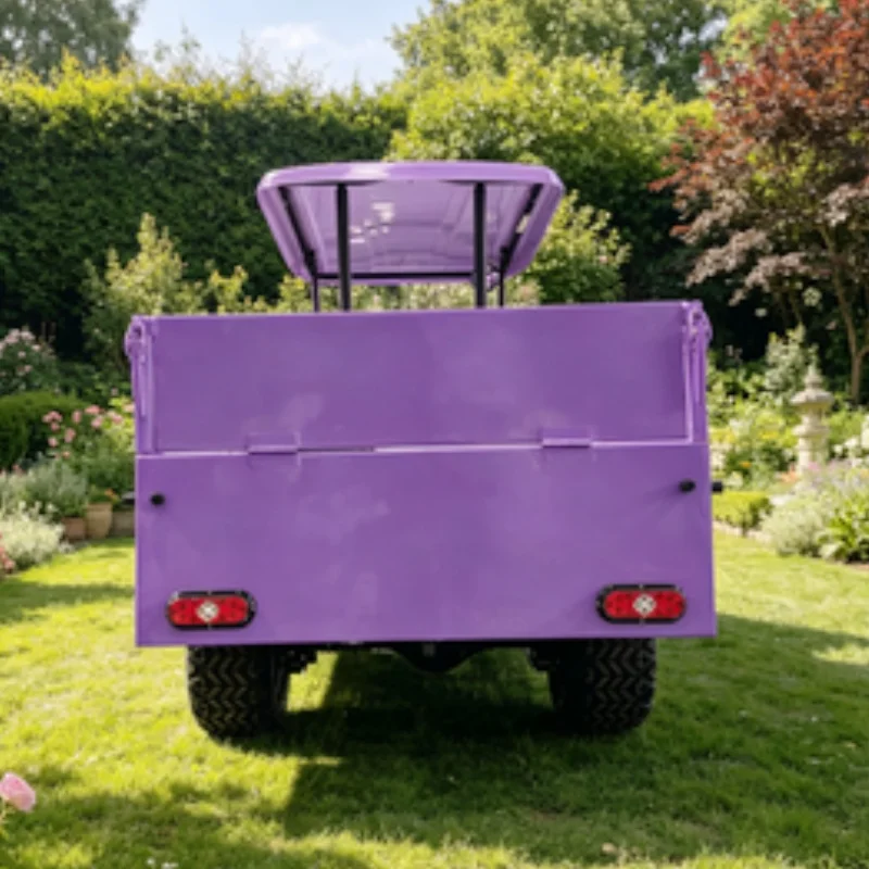 60V 72V Lithium Battery 5000W Motor Electric Golf Cart For Sale Cargo Cart With Off-Road Tires Rear Cargo Box Upholstered Seat