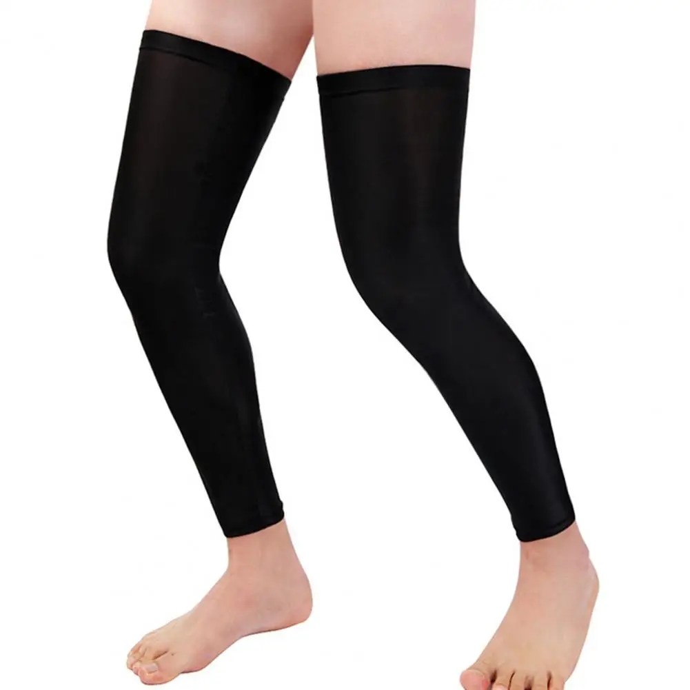 1Pair Long Knee Sleeve Breathable Elastic Accessory Compression Flex Leg Sleeves for Exercise