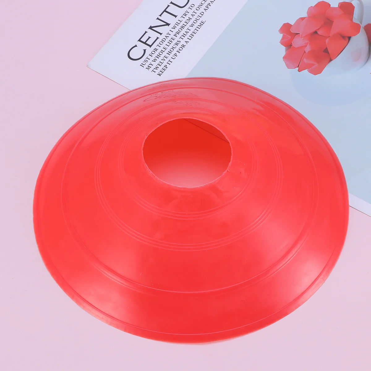 

25pcs Football Training Disc Cone Set 5 Colors Red Yellow Orange Green Blue Sports Drill Cones For Soccer Basketball