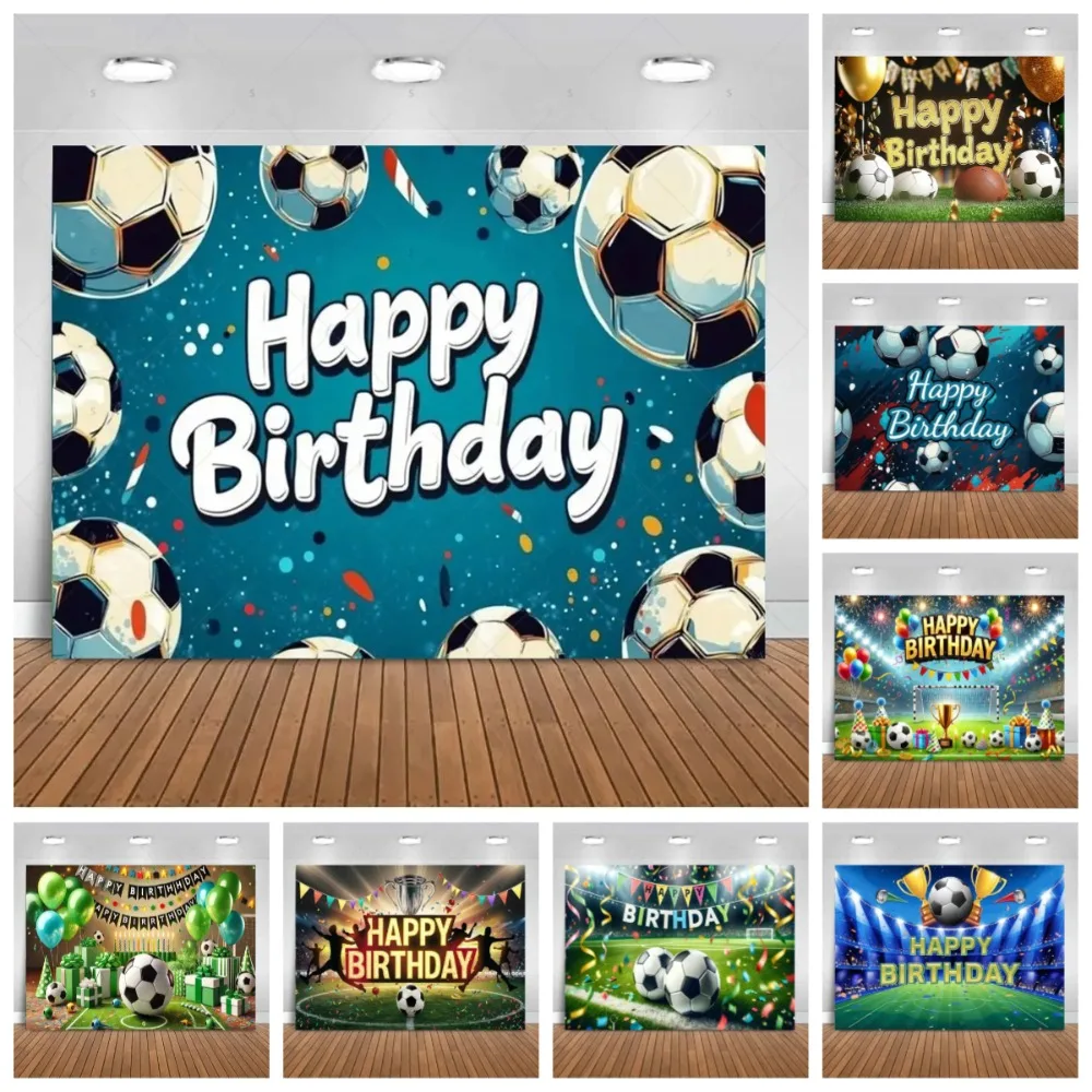 

Football Field, Football Sports Theme, Birthday Background, Boys and Children Birthday Party Decoration, Photography Background