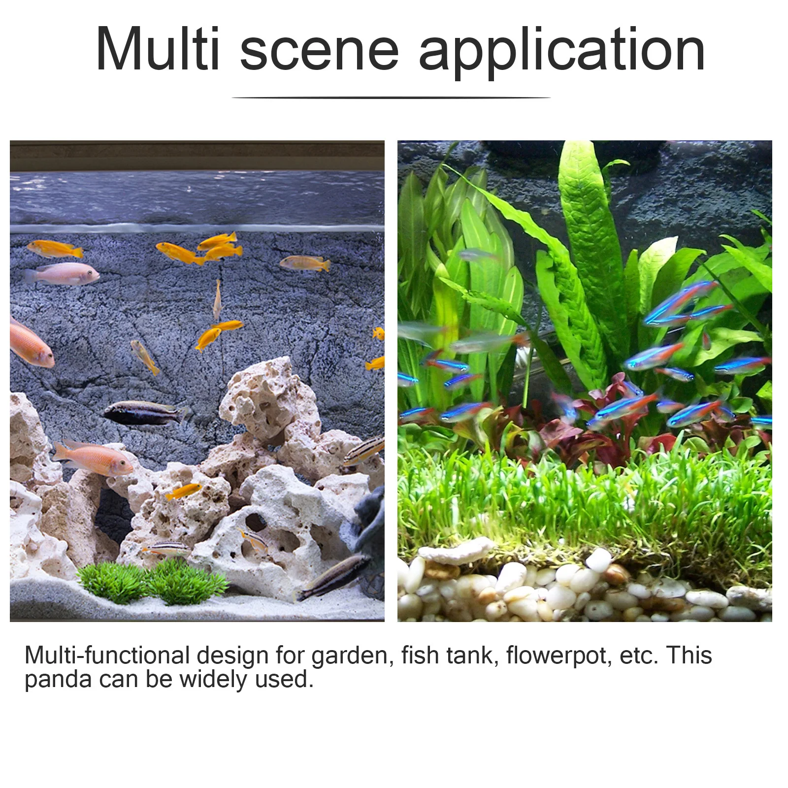 لطيف الباندا الفينيل حوض السمك ديكور خزان الأسماك زخرفة حديقة الزهرية شنقا الديكور بركة صغيرة اكسسوارات مستلزمات الحيوانات الأليفة