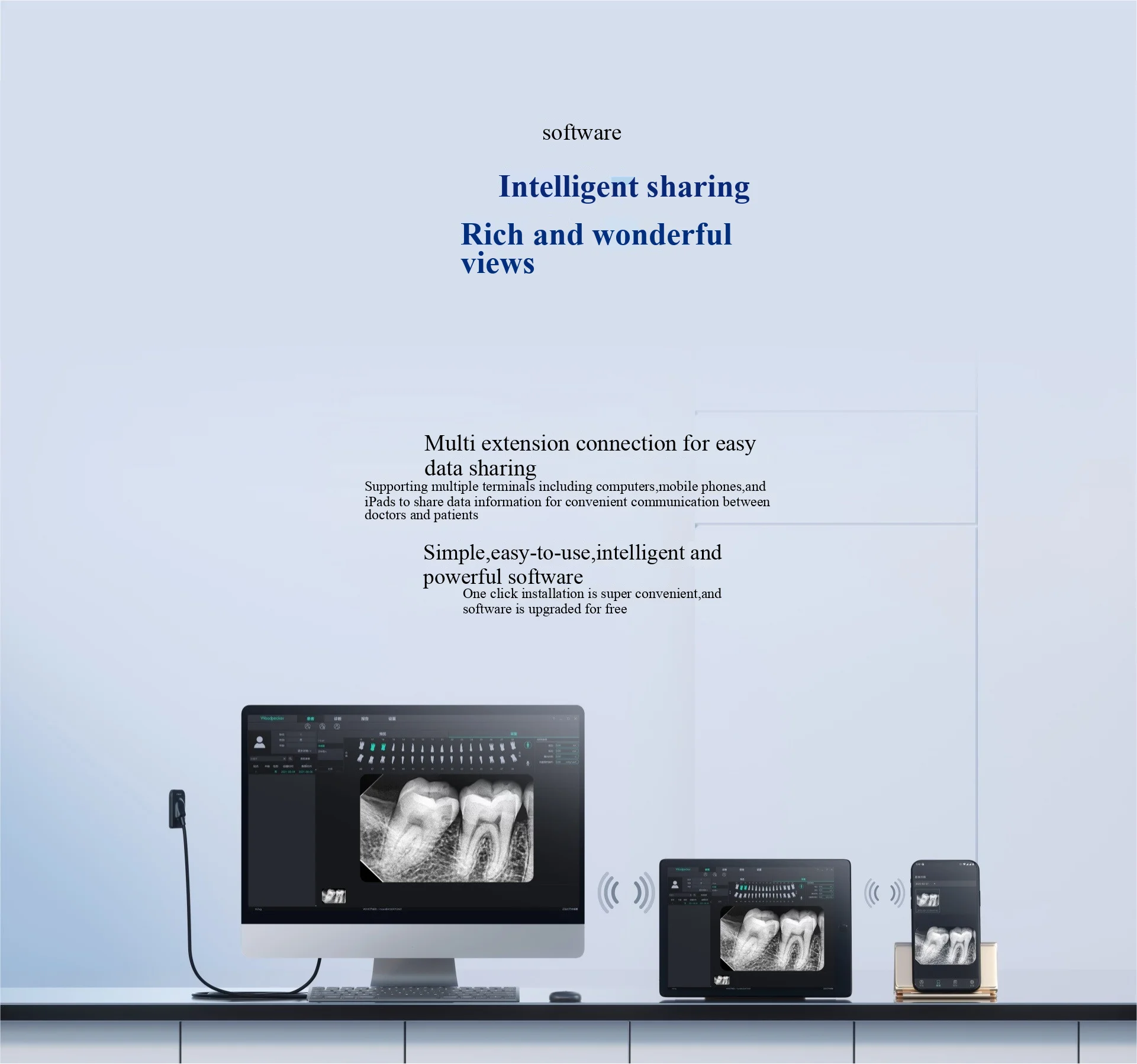 High Resolution Dental Digital X-ray Sensor Dental Equipment for Oral Clinical and Radiological Applications