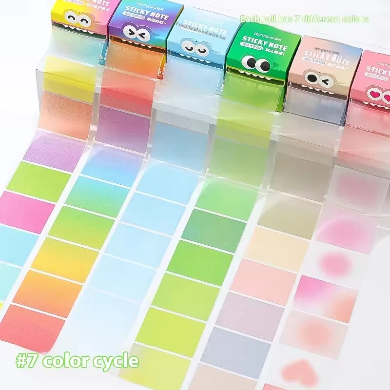 High-Value 105 Piece GlitterTransparent Gradient Magnetic Customizable Memo Pad Stickers Self-Adhesive Note Design Students