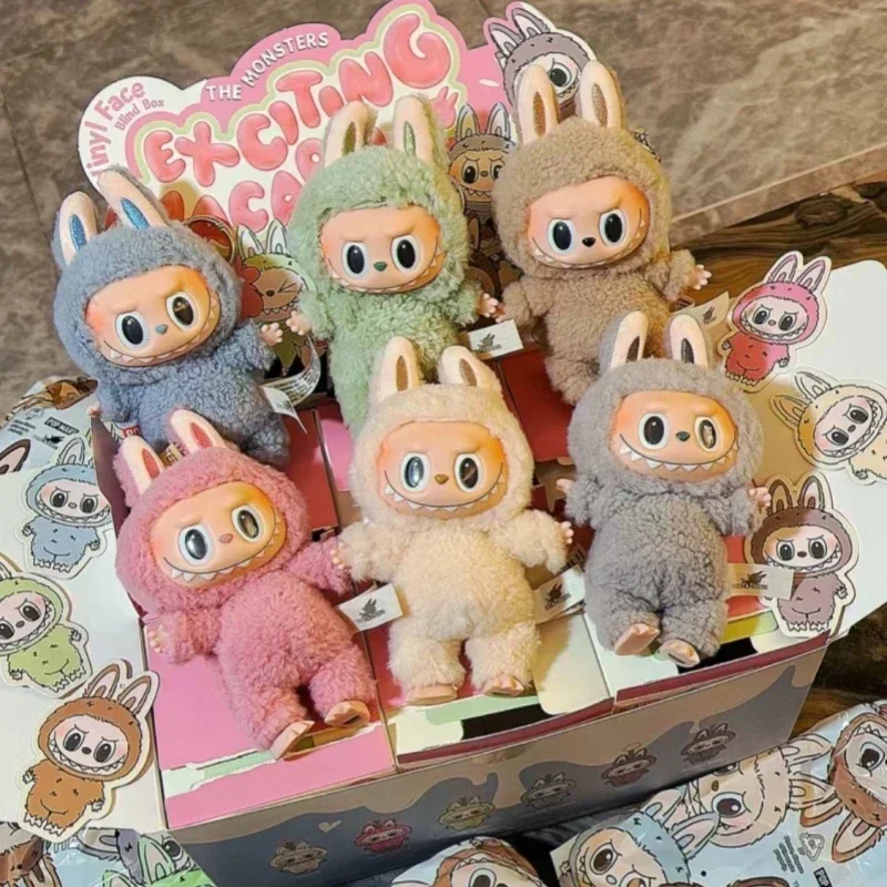 New Labubu Stuffed Toys Blind Box Exciting Macaron Vinyl Face Blind Box 1pc/6pcs Popmart Mystery Box Toy Doll Birthday Gift