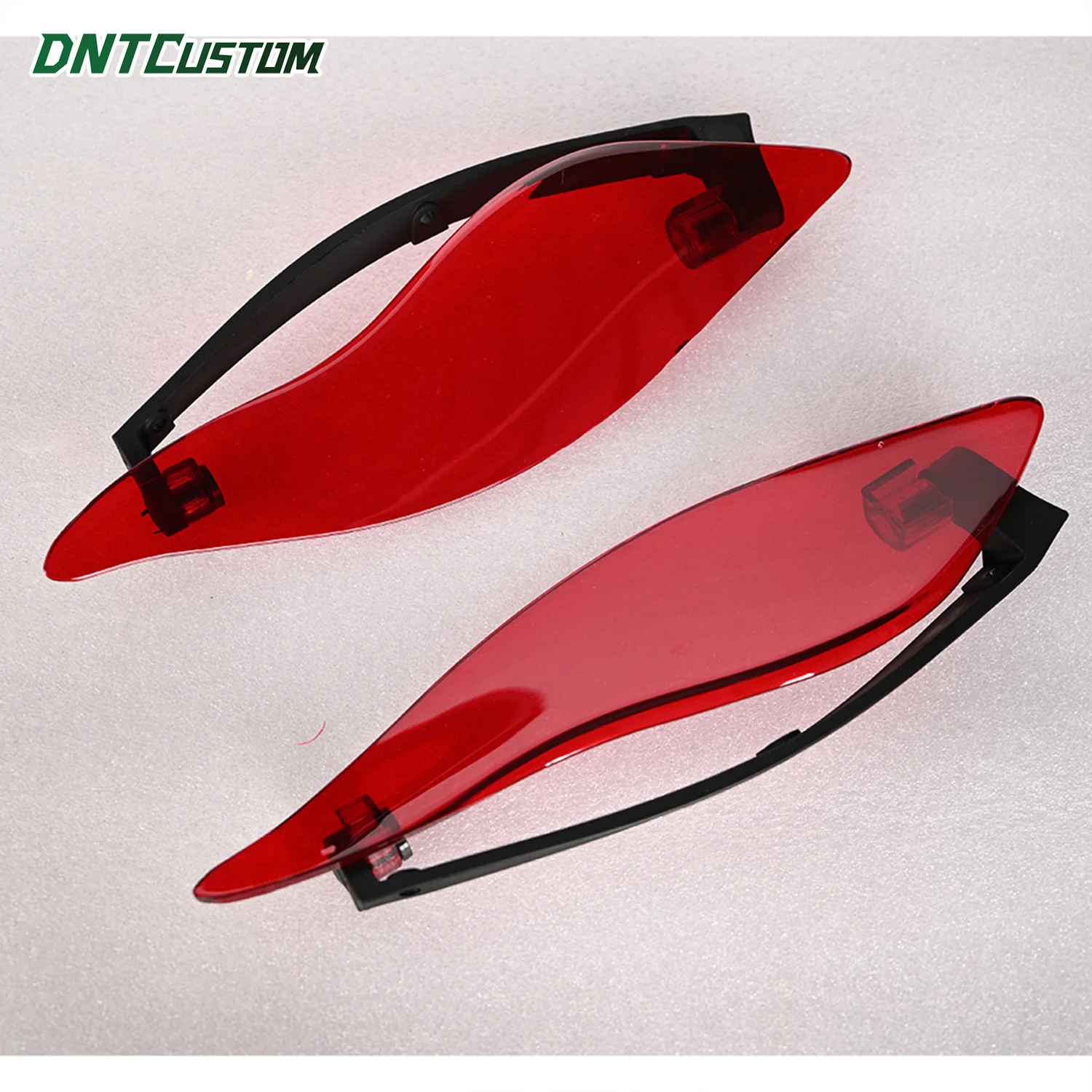 DNTCUSTOM Orange PC Side Wings Air Deflectors Adjustable for Harley Touring Electra Street Glide 2014-2023 Motorcycle Red Parts
