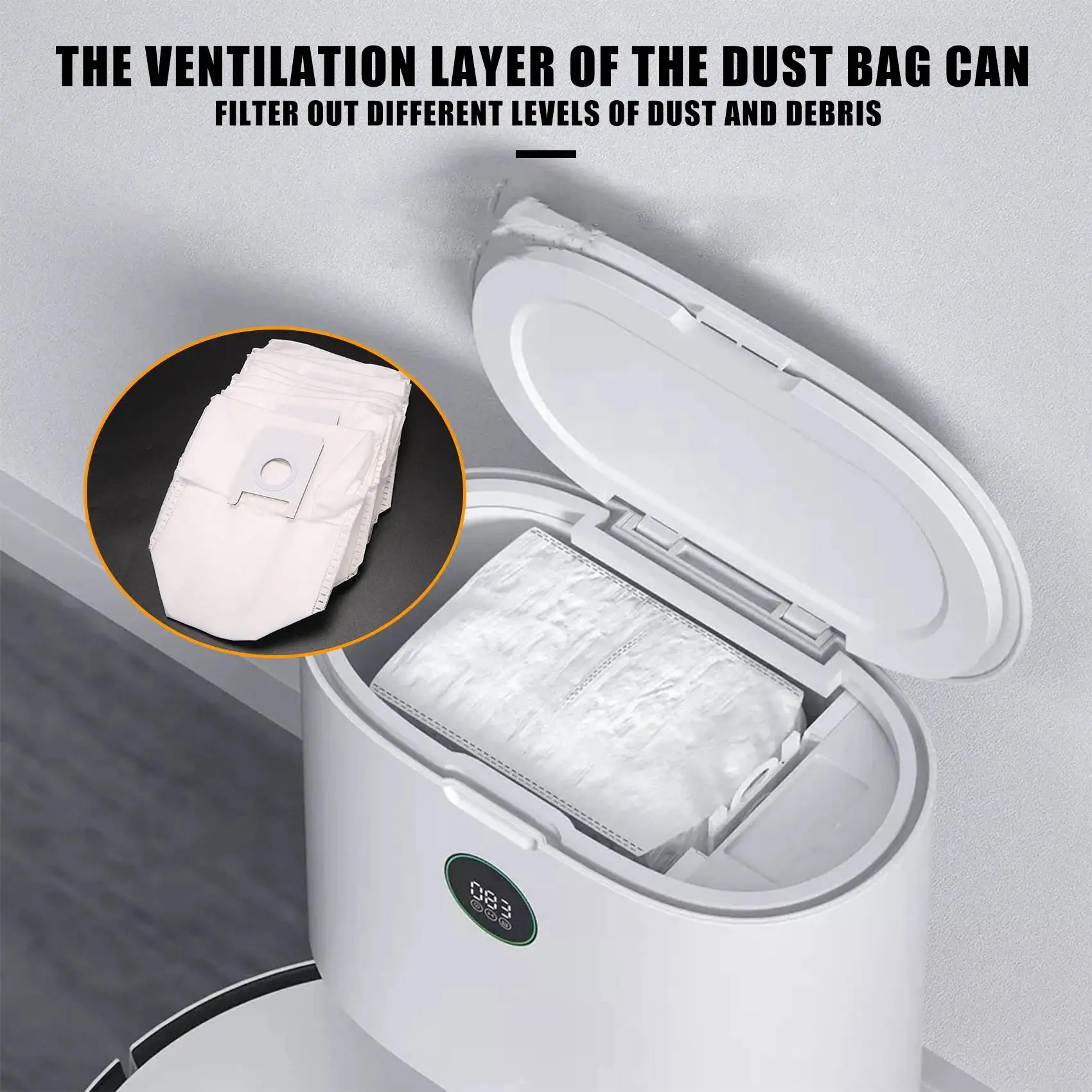 ABRG – sac à poussière de remplacement pour aspirateur Robot Xiaomi Roidmi, balayage EVE Plus, pièces de rechange, accessoire, 8 paquets