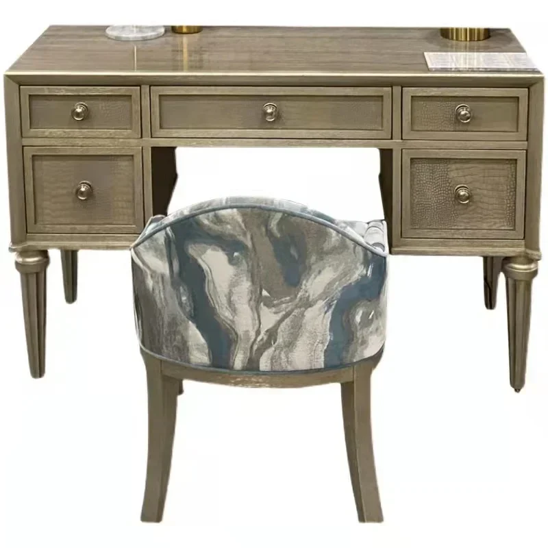 Dressing Table Solid Wood Light Luxury With Mirror for Bedroom for Master Bedroom Sturdy Construction