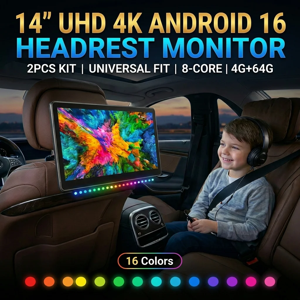 Car Headrest Monitor Universal 14