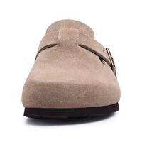 Kidmi Women's Genuine Suede Clogs Soft Footbed Leather Potato Shoes Comfort Slip On Clogs with Arch Support Fashion Home Slipper - Image 2