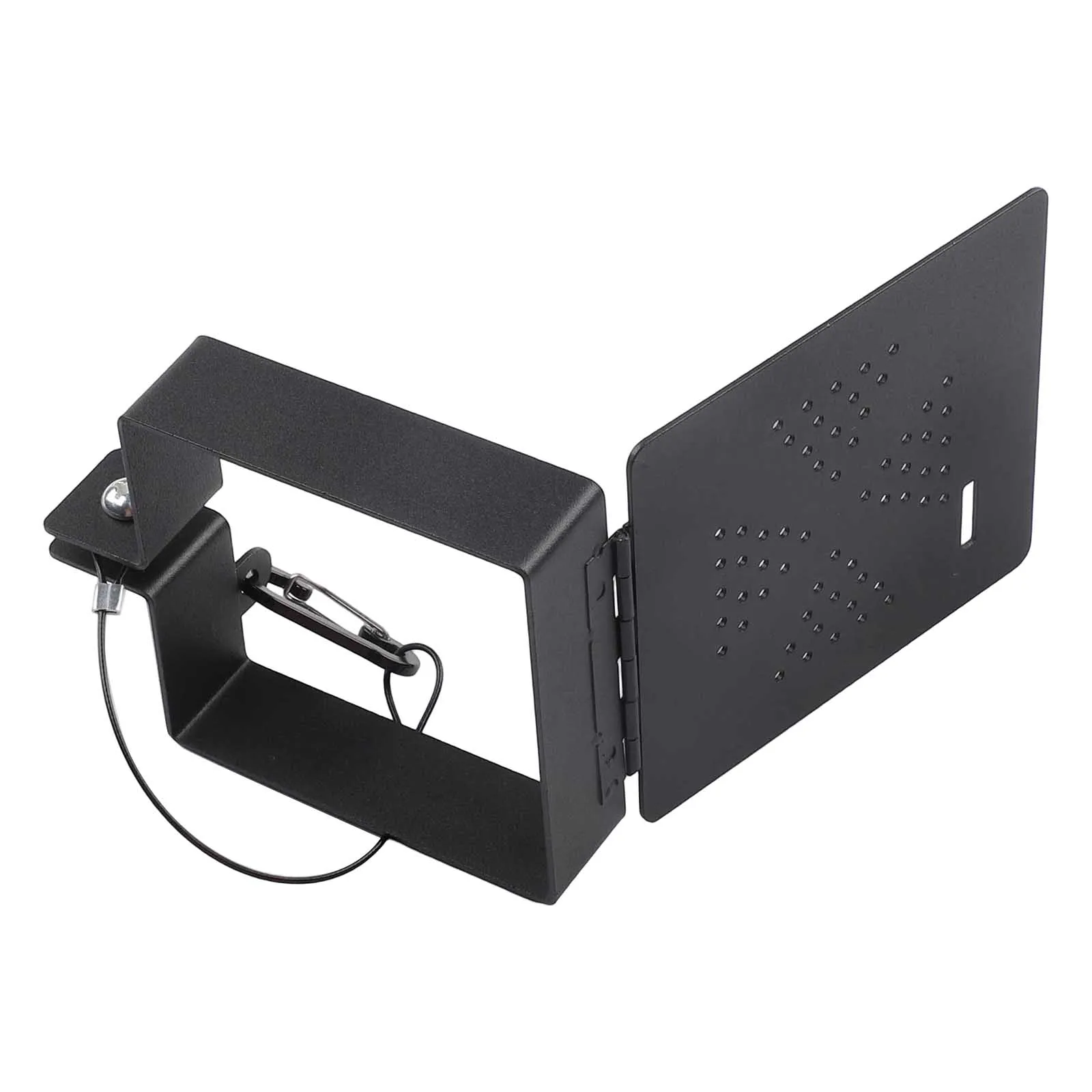Metal RV Bumper Port Cover For 4x4 Inch Square Bumper Secure Locking Drainage Hose Storage Accessory