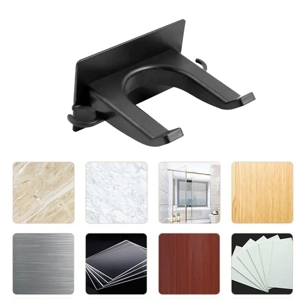 1Pc Plastic Hair Dryer Holder Wall Mounted Punch-free Self-adhesive Organizer Shelves Home Rack Organization Accessories