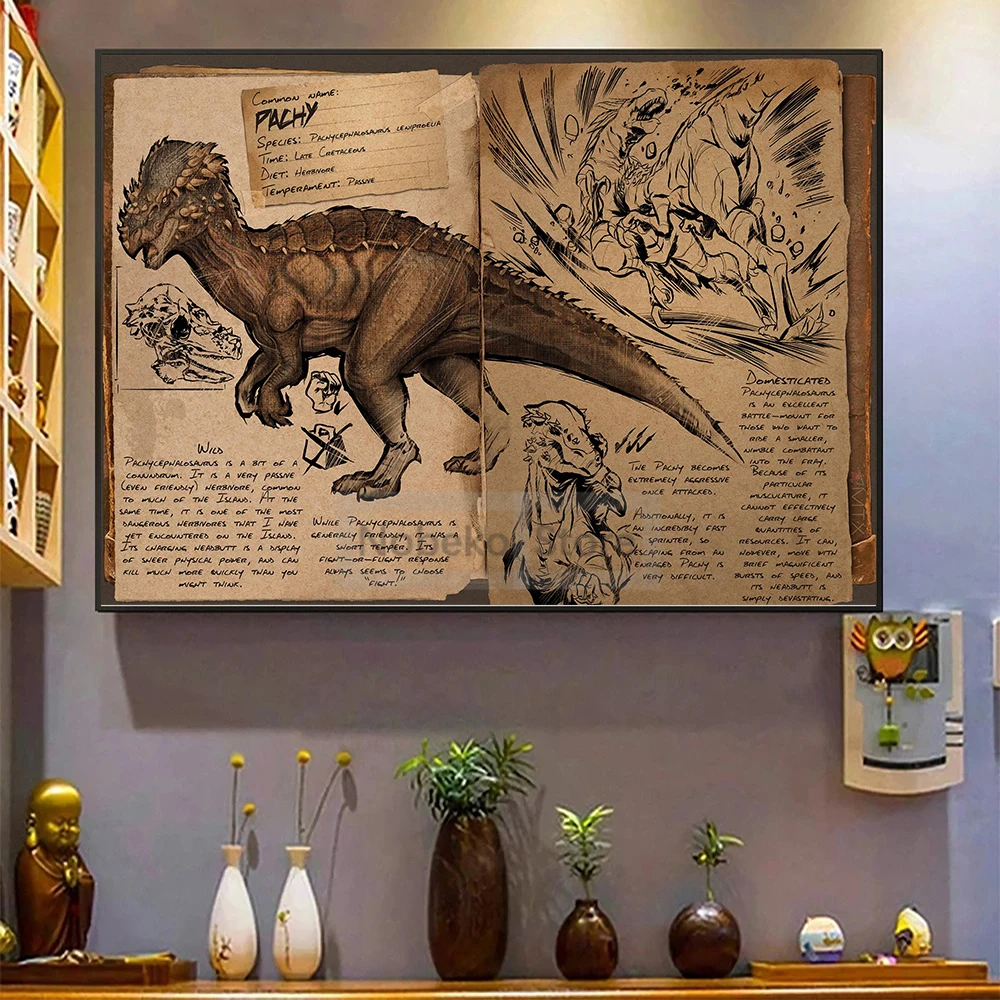 لعبة تابوت البقاء على قيد الحياة مخلوقات متطورة المشارك الكائنات البدائية الرجعية يطبع حائط لوح رسم الفن صور ديكور غرفة المنزل 2 #3