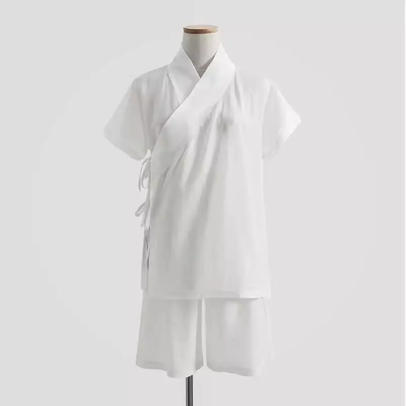 

Мужская нижняя одежда в стиле древнего китайского ханьфу, воротник в стиле династии Мин, белая ночная рубашка, этническая мужская одежда