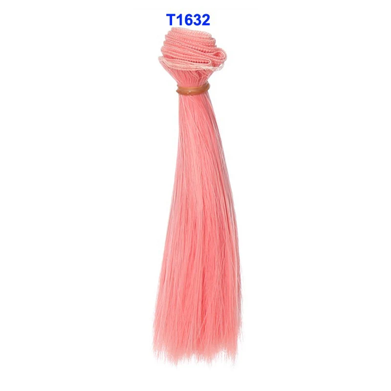 1 Stück Perücke Refires Bjd Haar 15 cm * 100 cm Schwarz Gold Braun Grün Rosa Farbe Gerade Perücke Haar für 1/3 1/4 BJD Diy