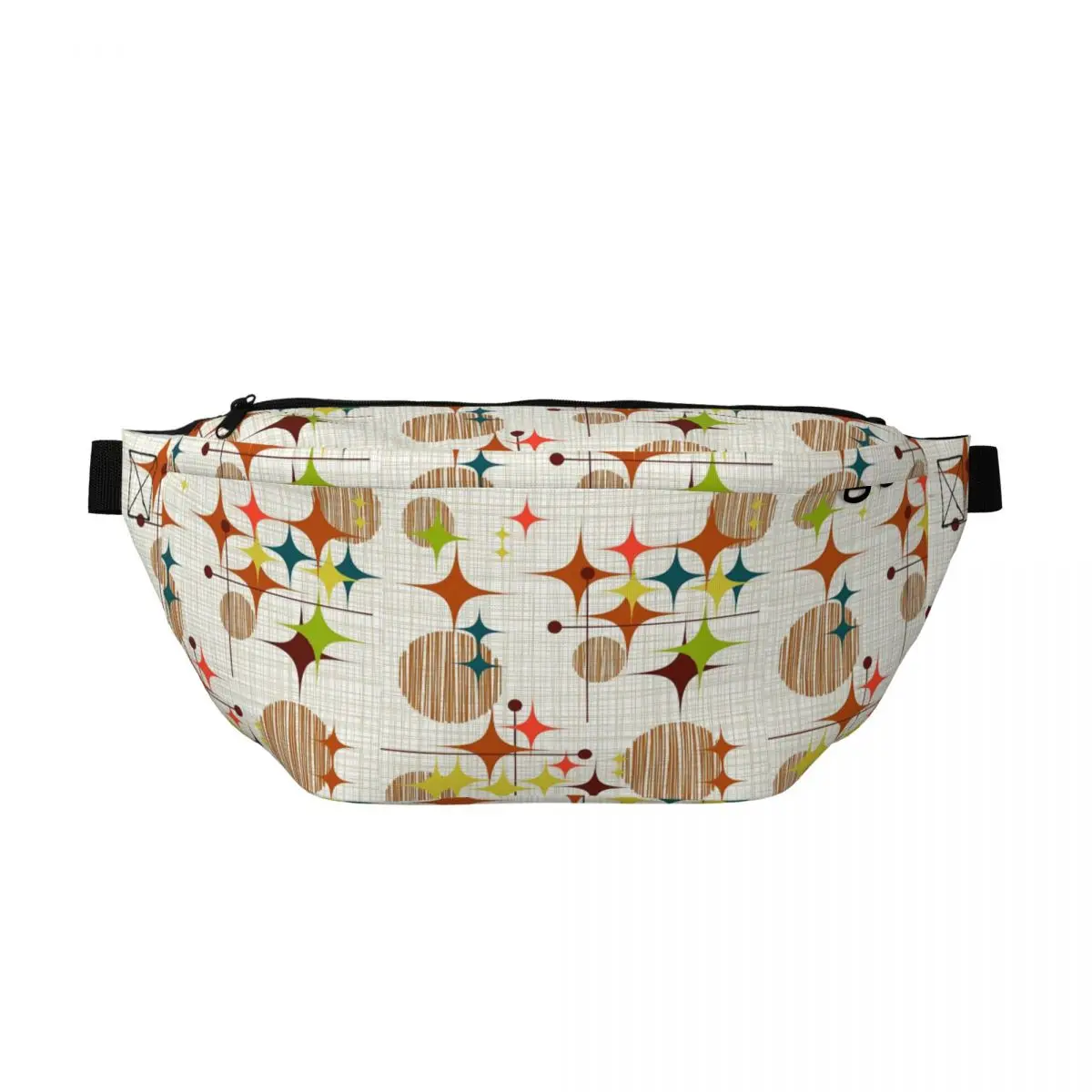 

Сумка-бананка через плечо Eames Era Starbursts And Globes 4 (bkgrnd) для мужчин и женщин, регулируемая поясная сумка для путешествий, бега, для денег и телефона