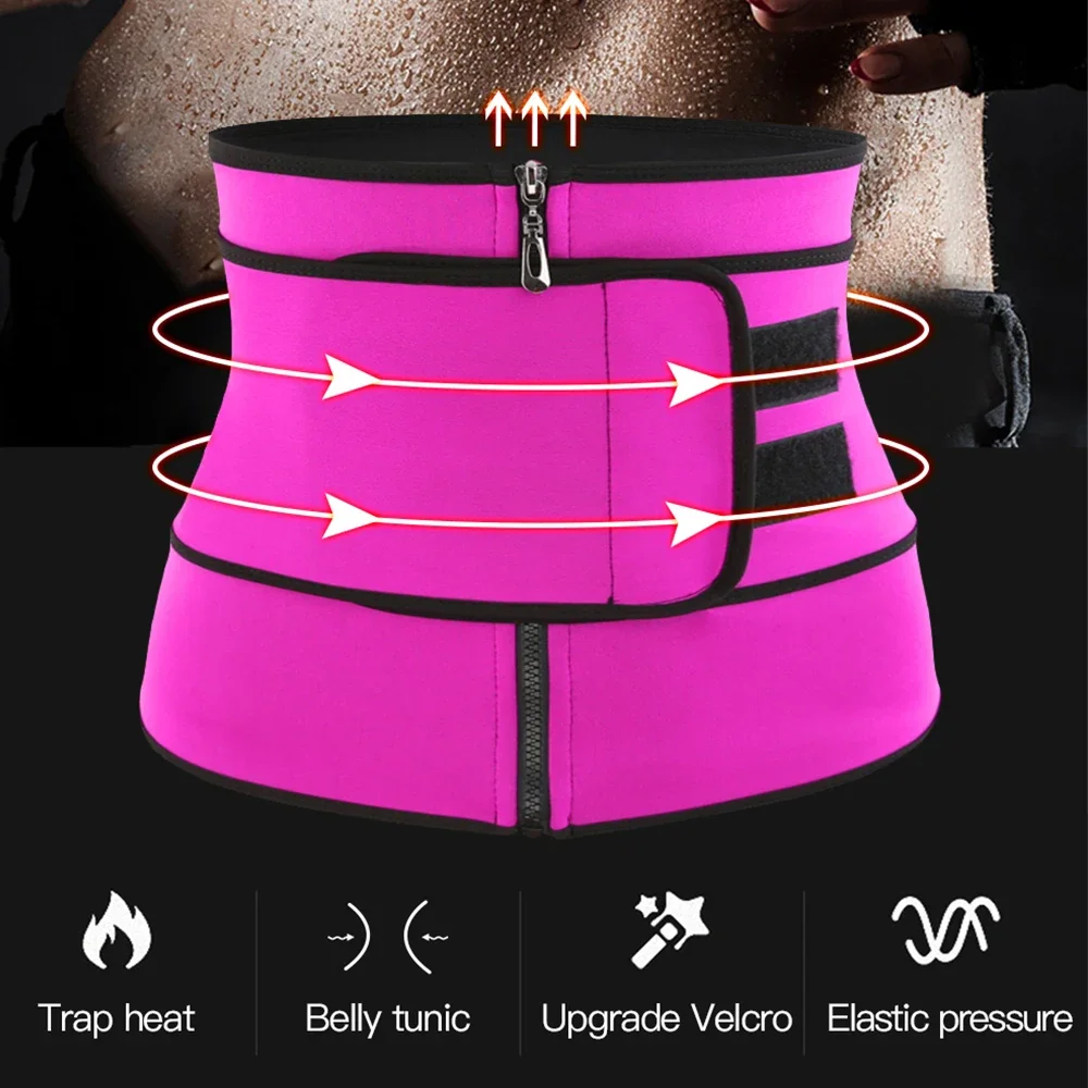 Waist Trainer Thermo Sweat Belt Waist Trainer Girdle Corset Women Tummy Body Shaper Shapewear Fat Burning Fitness Modeling Strap