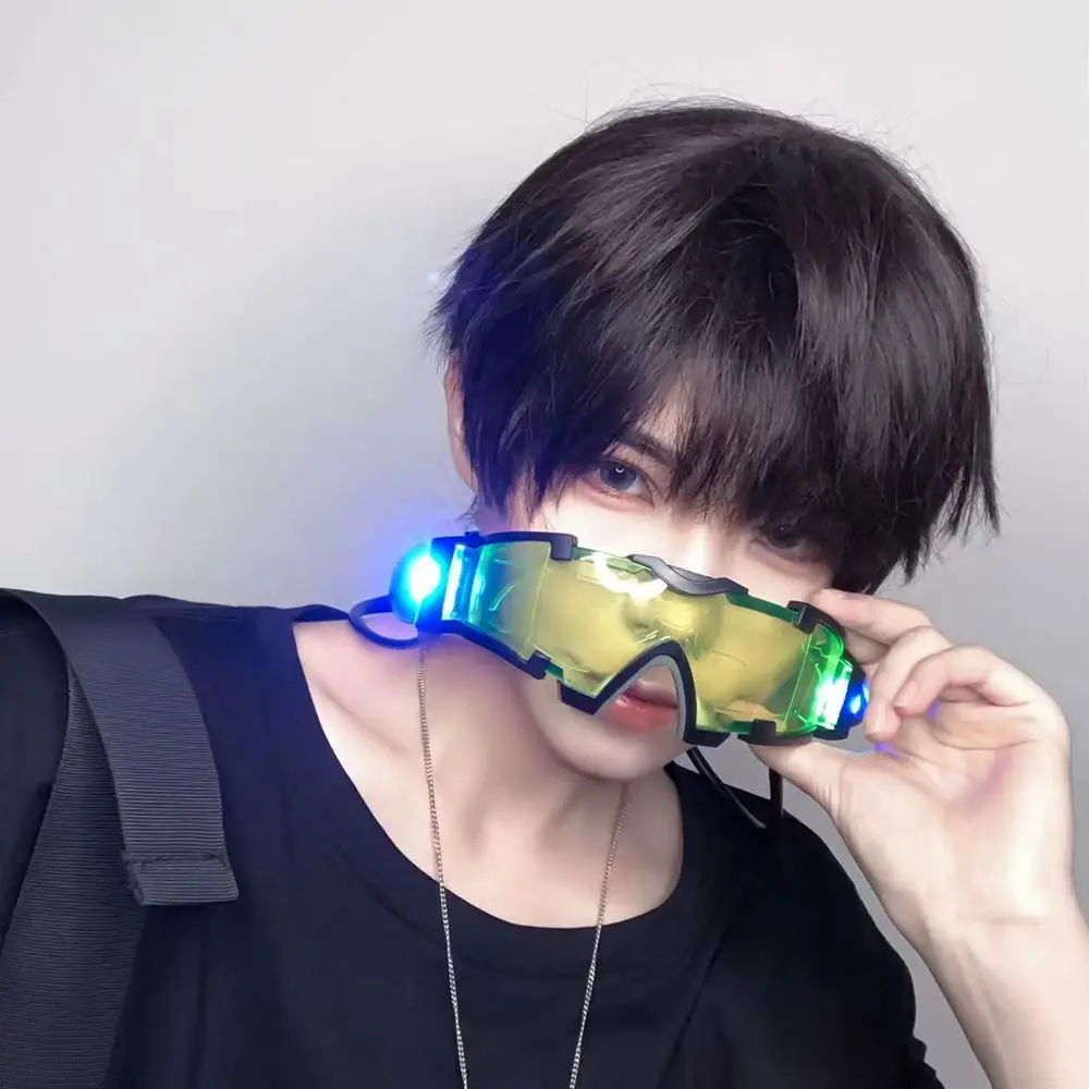 

New Adjustable LED Night Vision Glass Motorcycle Racing Universal Goggles Hunting Glasses with Flip Light Windproof