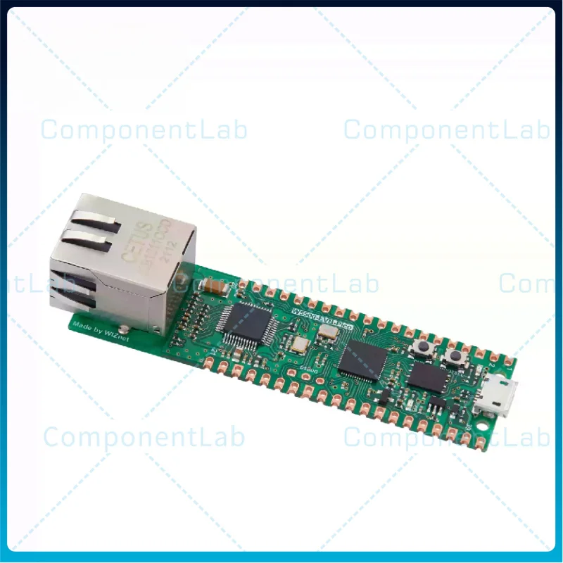 W5500-EVB-Pico Ethernet module, rich in hardware protocol stack and routines, RP2040