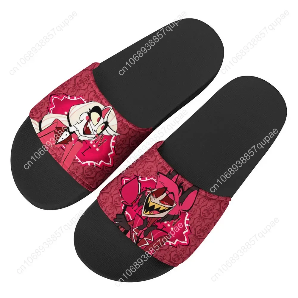 H-Hazbin Hotel Anime Slippers Home Water Shoes Mens Womens Teenagers Fashion Beach Pool Sandals Tailor-made Summer Slipper