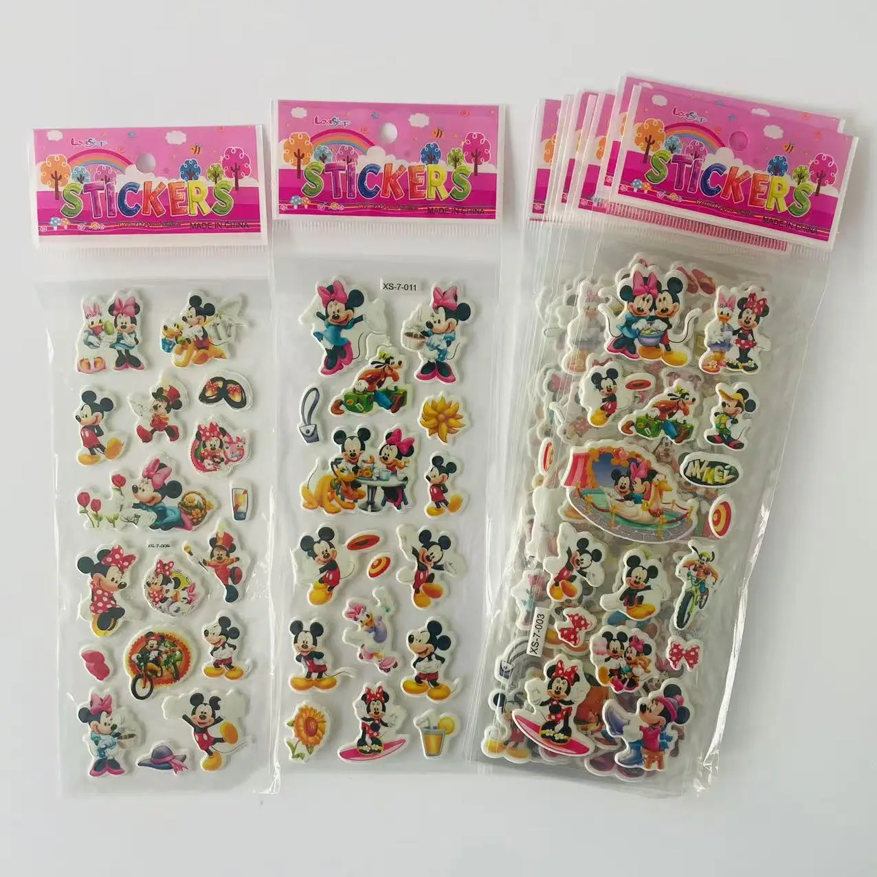 12pcs/set Disney Mickey 3D Bubble Stickers Decoration Decal Cute Reward Puffy Sticker Stationery Supplies image 2