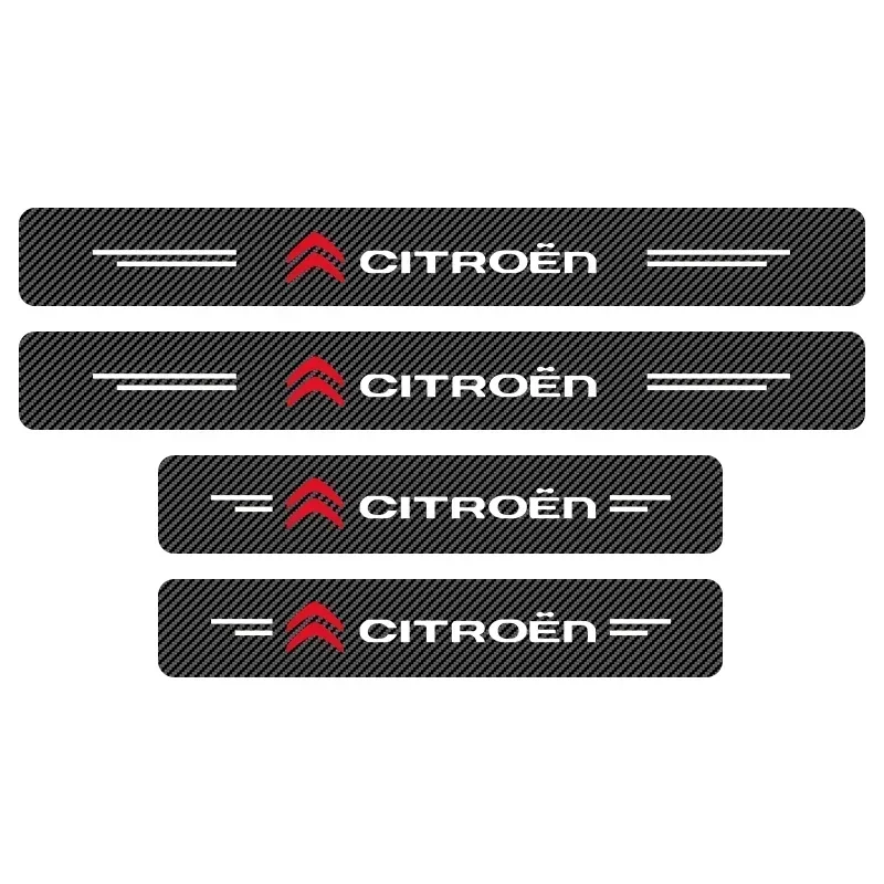 لوحة باب السيارة عتبة ألياف الكربون حامي ملصق تصفيف السيارة لسيتروين C1 C3 C4 جراند بيكاسو C4L C5 C6 C8 VTS Aircross
