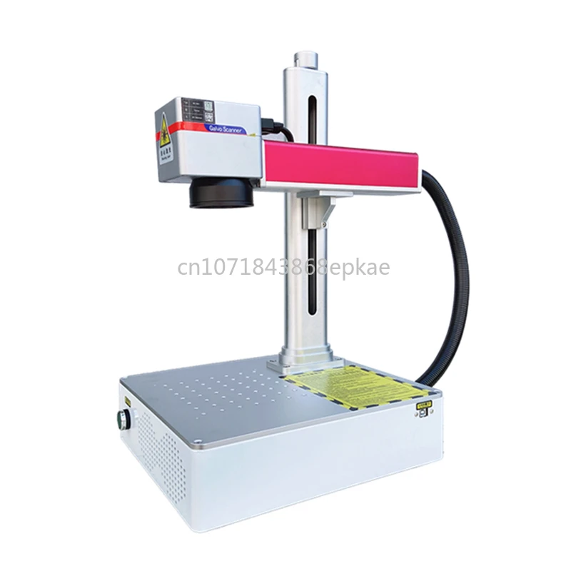 LY Desktop Mini Fiber Laser Nameplate Marking Machine Engraver Engraving Compatible 20/30W Upgrade Rotation Axis