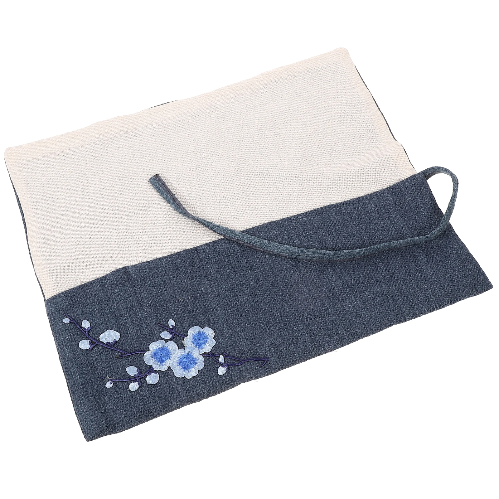 

Floral Arrangement Tool Bag Large Capacity Blue Plum Pattern Storage ganizer Gardening Tools Portable Pouch Cotton Linen Binding