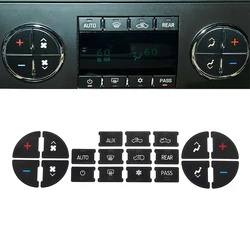 AC Dash Button Repair Kit Decal Stickers Replacement For GMC Tahoe Suburban Avalanche Yukon Denali Acadia Sierra & Buick Enclave