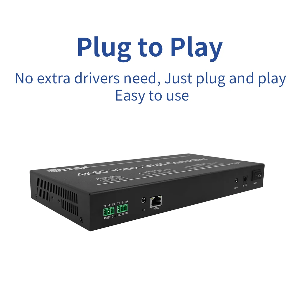 1 HDMI/DP in 9 HDMI Out Video Splicer 4K FPGA Real-time for Large Monitor Wall