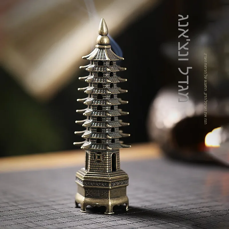 alloy-wen-chang-tower-incense-burner-home-office-desktop-aromatherapy-furnishings-living-room-study-decorative-ornaments