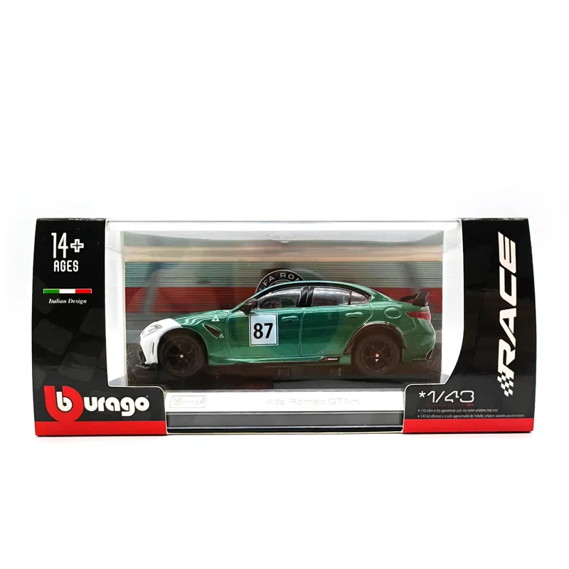 Bburago 1:43 alfa romeo gtam carros modelo liga veículo de luxo diecast puxar para trás carros modelo brinquedo coleção presente para adultos