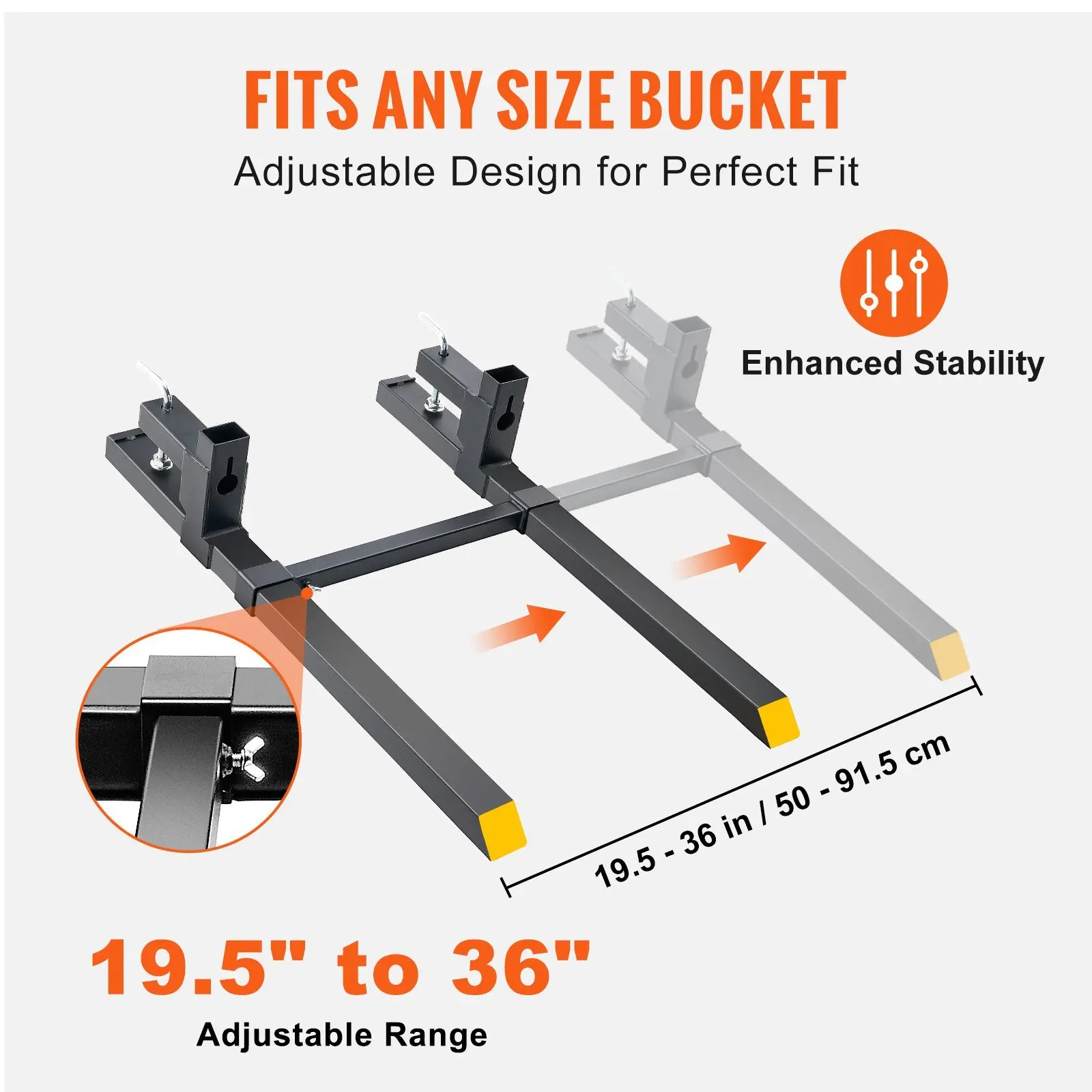 Skid Steer, Loader Bucket Pallet Forks, 43