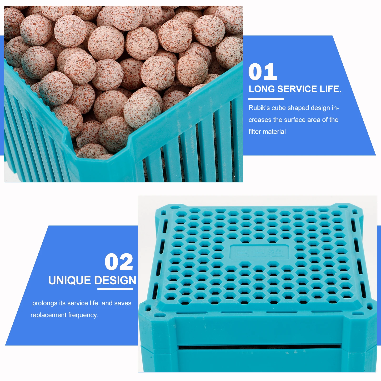

Aquarium Cubes Tank Media Reusable Water Supplies Compact Filter Cube Durable Fish Tank Filter Material Efficient Purification