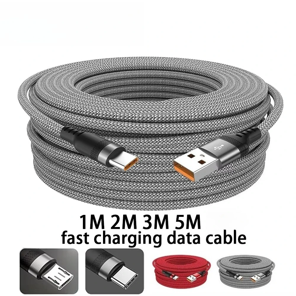 1M/2M/3M/5M USB A To USB C Cable Mobile Phone Fast Charging Data Cord PD Cell Phone Type-C Charging Line for Xiaomi 15 Samsung