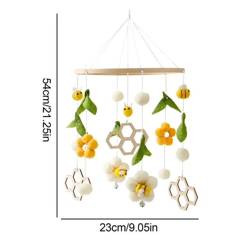 Sonajero de juguete para bebé, en la cama móvil con flor de abeja, campana de cama para recién nacido, soporte para cuna infantil