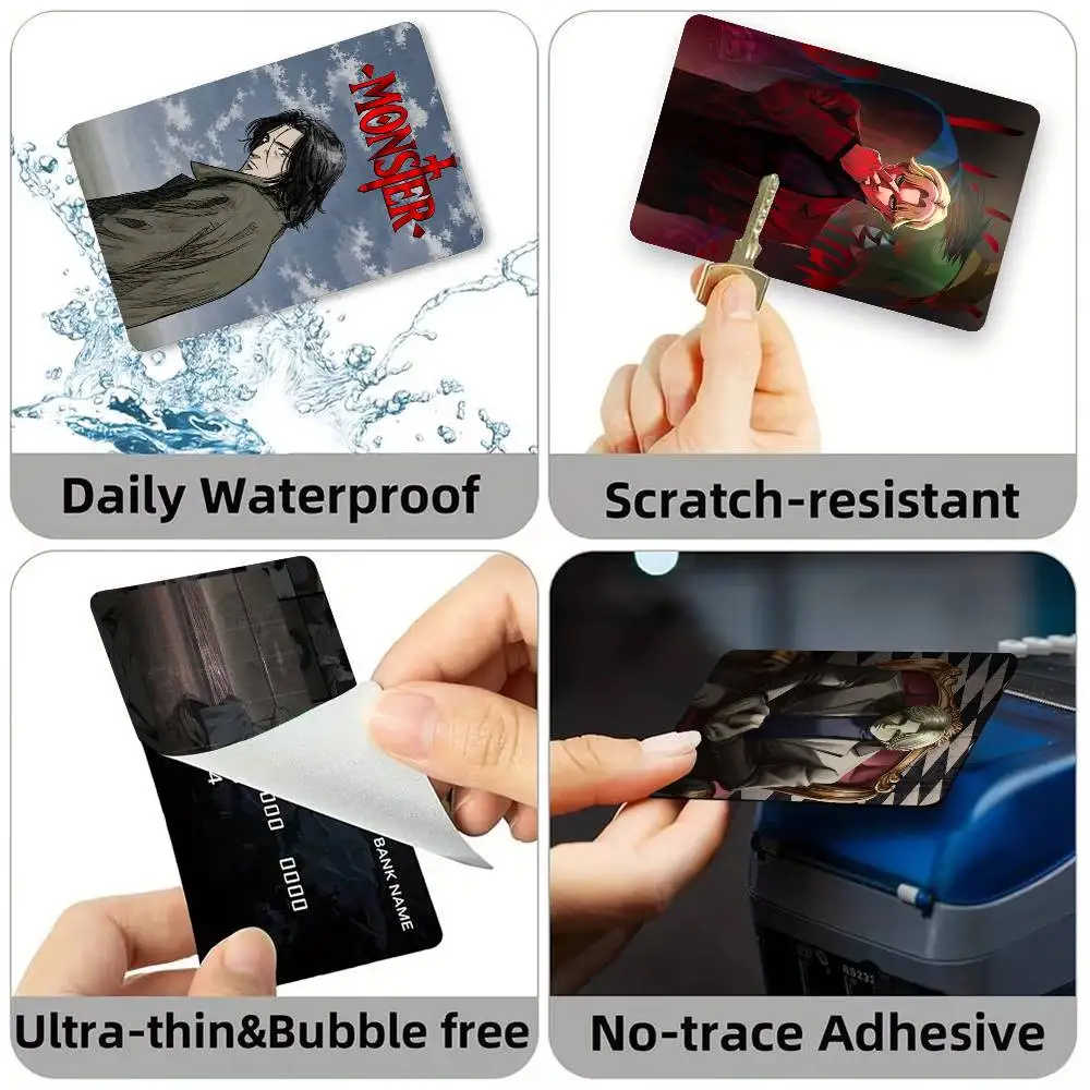 Anime M-Monster  Credit Card HD Stickers Game Card Decal Small Chip Waterproof Sticker Gift